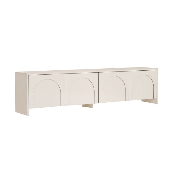 Krémovobiely TV stolík 180x45x32 cm Aurelia – Kalune Design