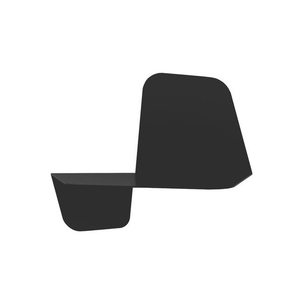 Čierna nástenná polica MEME Design Flap, dĺžka 42 cm