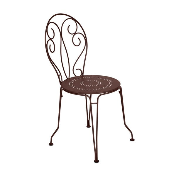 Hnedá kovová stolička Fermob Montmartre