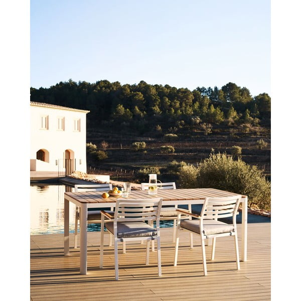 Hliníkový záhradný jedálenský stôl 90x163 cm Bona – Kave Home-image-1