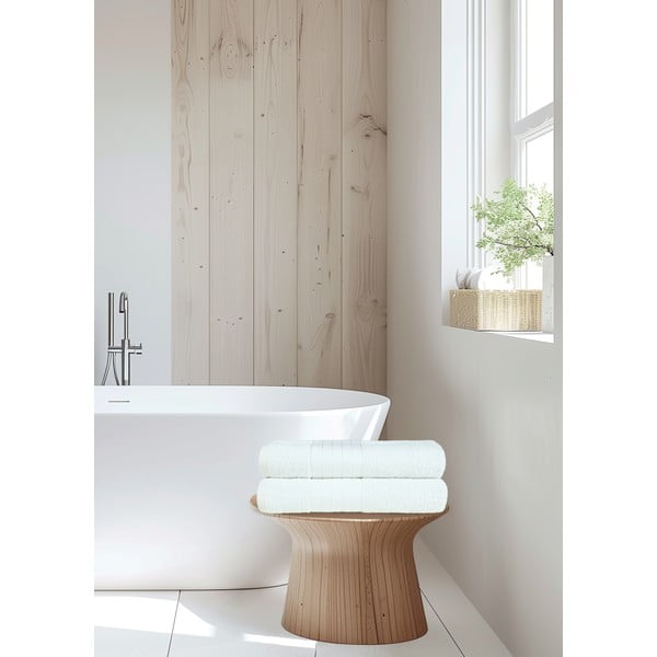 Biele froté bavlnené osušky v súprave 2 ks 70x140 cm – Good Morning-image-4
