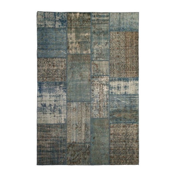 Vlnený koberec Allmode Patchwork Blue, 200x140 cm