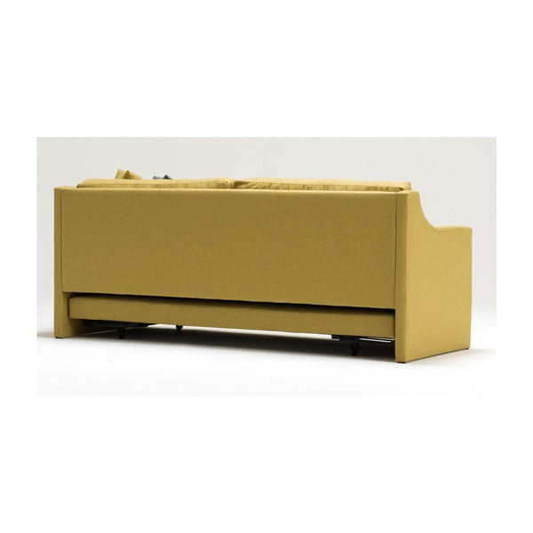 Žltá trojmiestna rozkladacia pohovka Balcab Home Doty-image-1