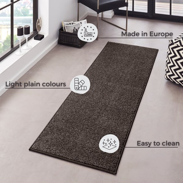 Antracitovosivý behúň Hanse Home Pure, 80 x 300 cm-image-4