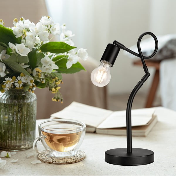 Čierna stolná lampa, výška 42 cm Harry - LAMKUR-image-3