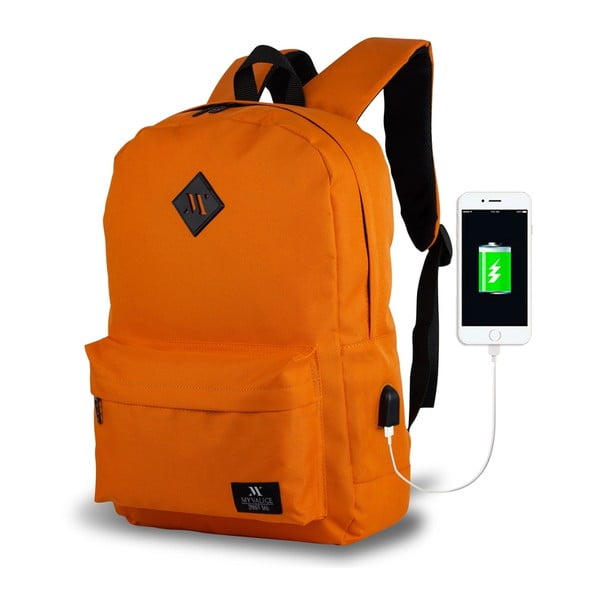 Oranžový batoh s USB portom My Valice SPECTA Smart Bag