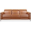 Hnedá pohovka z imitácie kože 222 cm Lund – Støraa