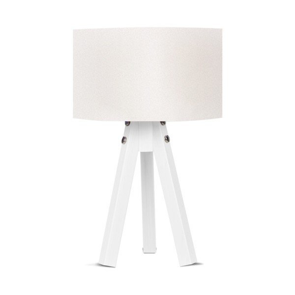 Biela stolová lampa Mdf - Magenta Home