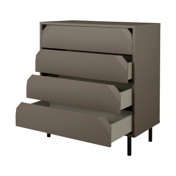 Tmavosivá vysoká komoda 90x96 cm Corner - Tenzo-image-3