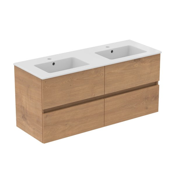 Závesná skrinka pod umývadlo v dekore duba v prírodnej farbe 120x55 cm Eurovit+ – Ideal Standard-image-3