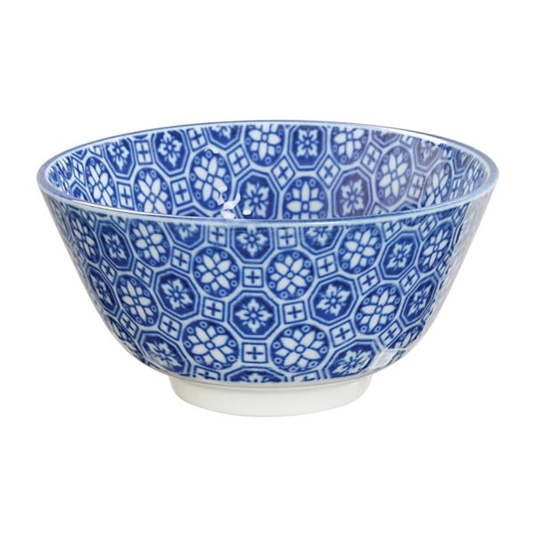Modrá porcelánová miska na ryžu Tokyo Design Studio Flower, ⌀ 12 cm
