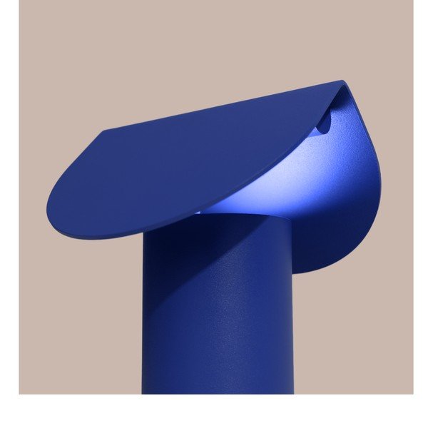 Tmavomodrá hliníková LED stolová lampa (výška  15 cm) BISCUIT – Thoro-image-3