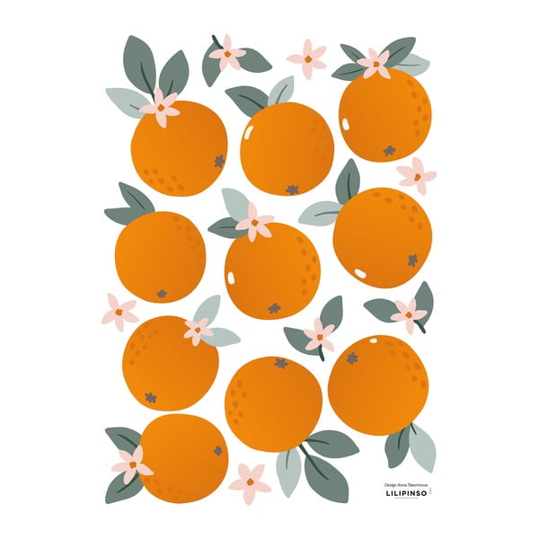 Súprava detských samolepiek 10 ks 30x42 cm Oranges – Lilipinso