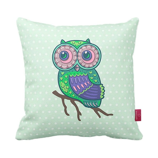 Vankúš Green Owl, 43x43 cm