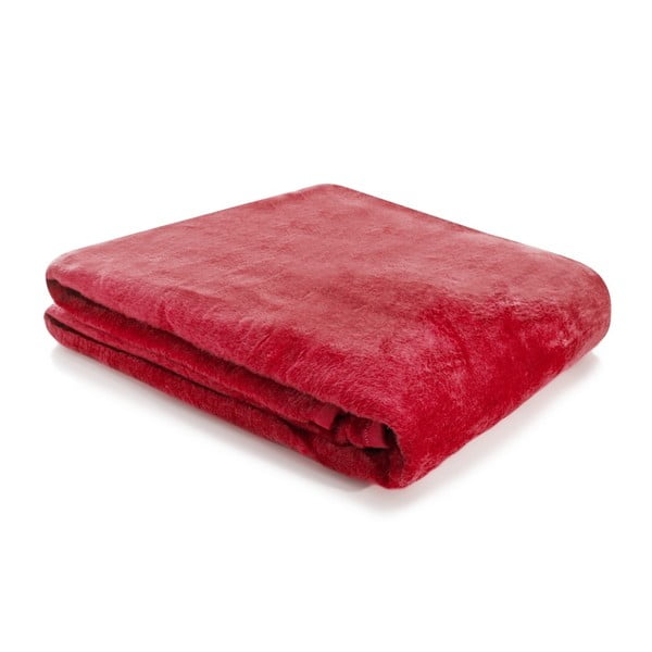 Červená deka Homedebleu Odette, 180 x 220 cm