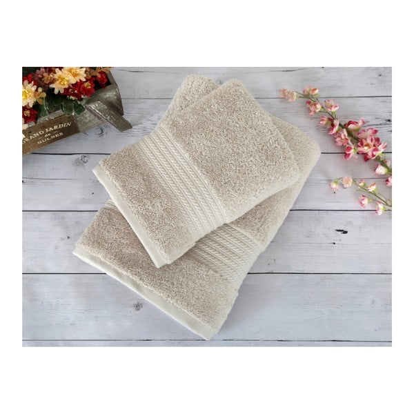 Béžový uterák Irya Home Egyptian Cotton, 50x90 cm