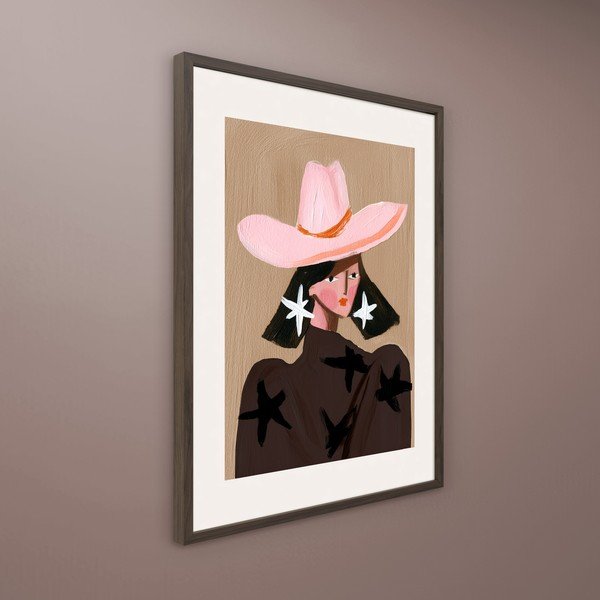 Tlačený obraz s rámom 50x70 cm Cowgirl – Styler-image-2