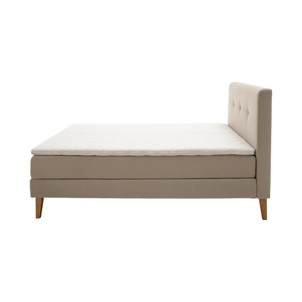 Béžová boxspring posteľ 160x200 cm Stockholm – Meise Möbel-image-4