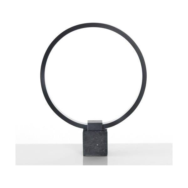 Čierna stolová lampa Tomasucci Ring, výška 37 cm