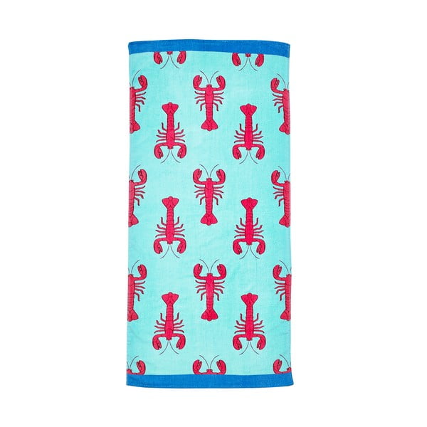 Modrá bavlnená plážová osuška 76x160 cm Lobster – Catherine Lansfield