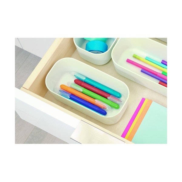 Biely úložný box iDesign Eco, 9 x 18,3 cm-image-2