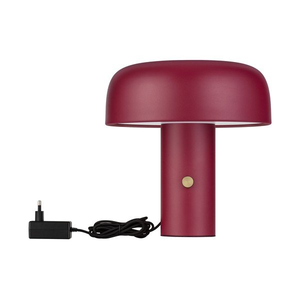 Vínovočervená kovová LED stolová lampa so stmievačom (výška  31 cm) Noelia – Nova Luce