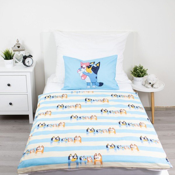 Modré bavlnené detské obliečky do postieľky 100x135 cm Bluey – Jerry Fabrics-image-2
