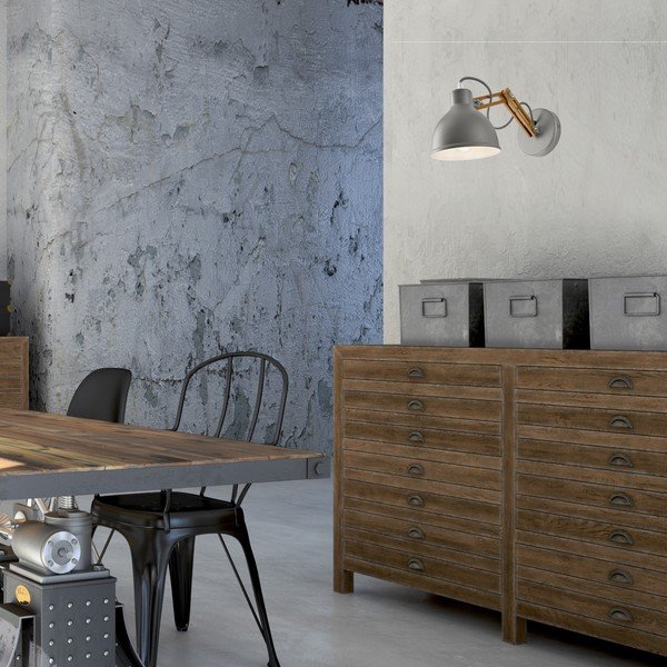 Sivo-hnedé nástenné svietidlo ø 15 cm Marcello – LAMKUR-image-1