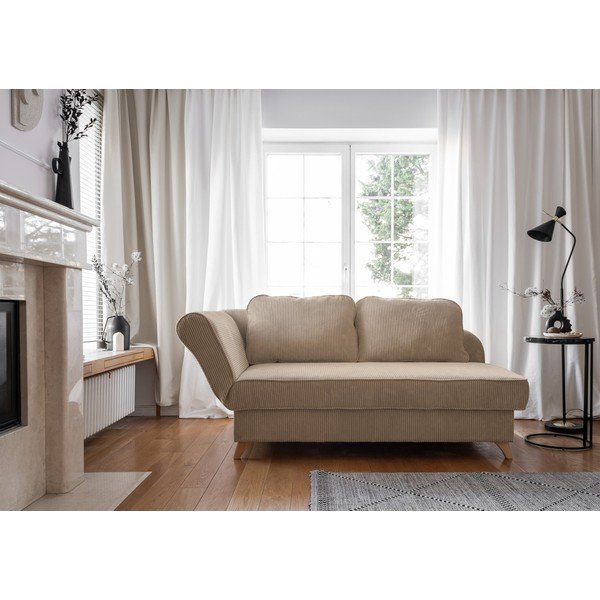 Taupe menčestrová leňoška (ľavý roh) Chic Charlotte – Miuform-image-1