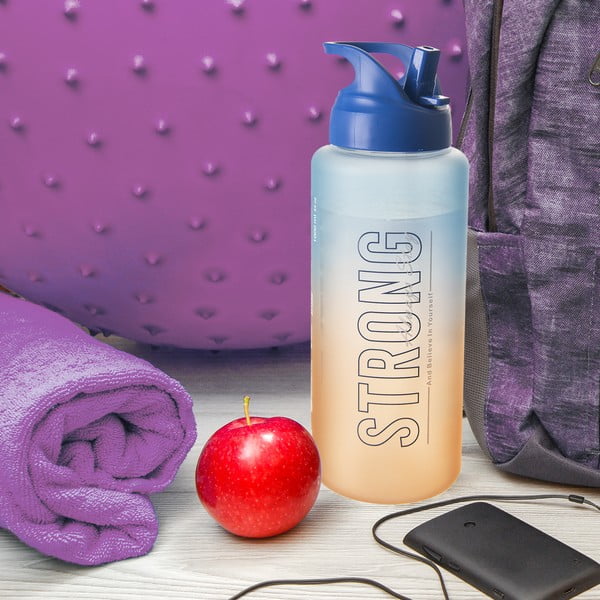 Oranžovo-modrá tritánová fľaša 1 l Moly – Orion-image-1