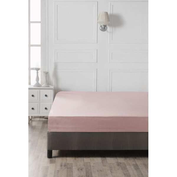 Ružová napínacia bavlnená plachta 160x200 cm - Mijolnir-image-2