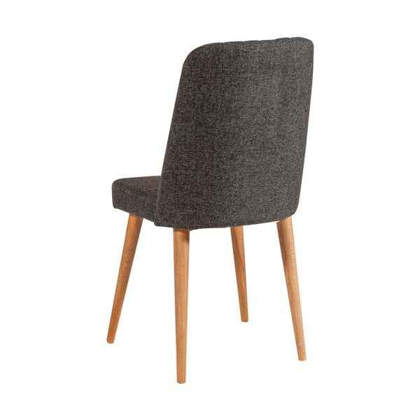 Antracitová zamatová jedálenská stolička Stormi Sandalye – Kalune Design-image-1