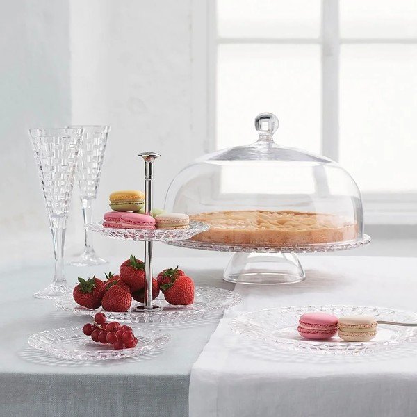 Dvojposchodový stojan z krištáľového skla Nachtmann Bossa Nova, ⌀ 23 cm-image-2