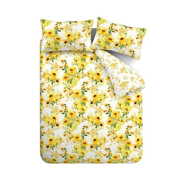 Žlté obliečky na jednolôžko 135x200 cm Sunflowers – Catherine Lansfield