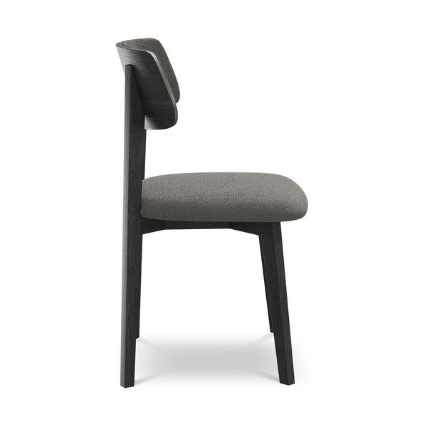 Sivá jedálenská stolička z masívneho dreva Niu – Makamii-image-2