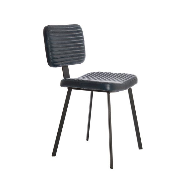Čierne jedálenské stoličky z imitácie kože v súprave 2 ks Masana – Light & Living