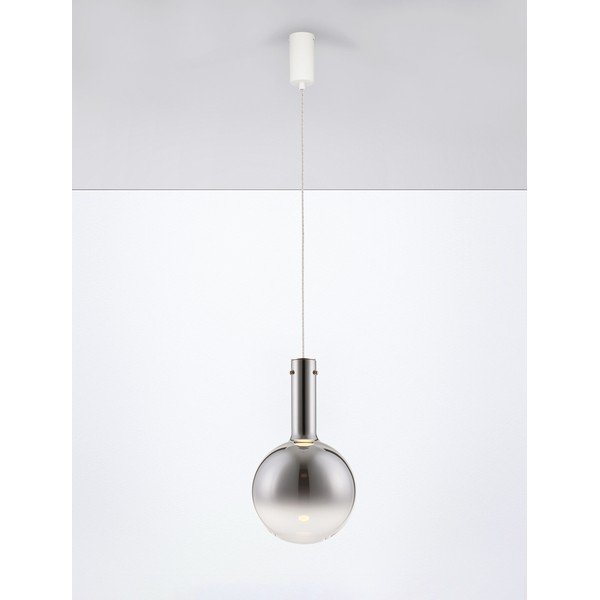 Sivé sklenené LED závesné svietidlo so stmievačom ø 25 cm Nostos – Nova Luce-image-4