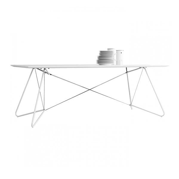 Biely jedálenský stôl OK Design Oas, 200 x 90 cm