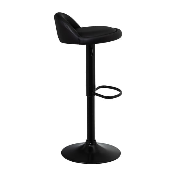 Čierne barové stoličky s nastaviteľnou výškou z imitácie kože v súprave 2 ks (výška sedadla 72 cm) – Casa Selección-image-1