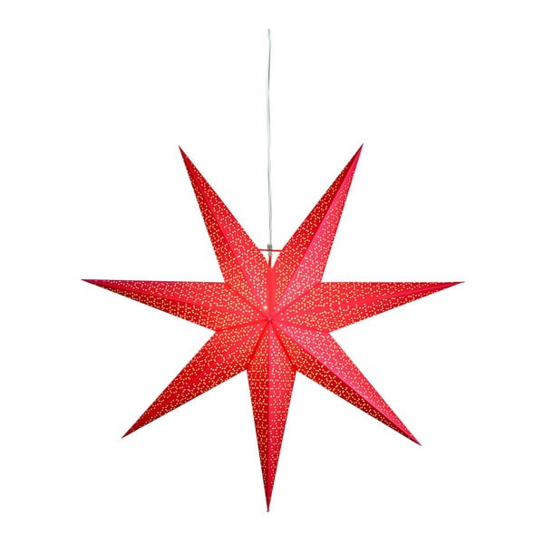 Červená závesná svietiaca hviezda Best Season Dot, Ø 100 cm
