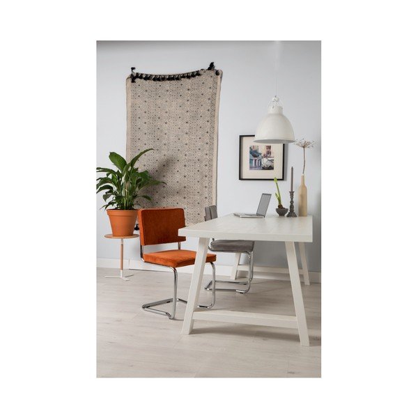 Sivé čalúnené hojdacie jedálenské stoličky v súprave 2 ks Ridge Kink Rib – Zuiver-image-1