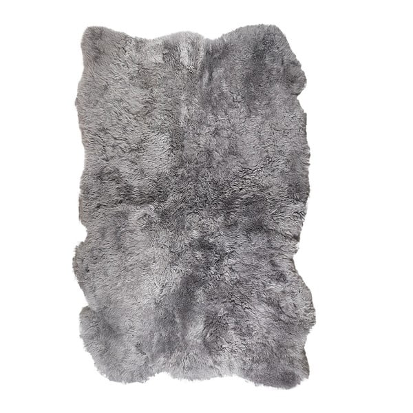 Sivý kožušinový koberec s krátkym vlasom Arctic Fur Darte, 170 × 110 cm