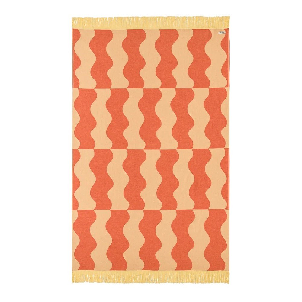 E-shop Žltá/oranžová bavlnená plážová osuška 100x160 cm Nuno – noo.ma