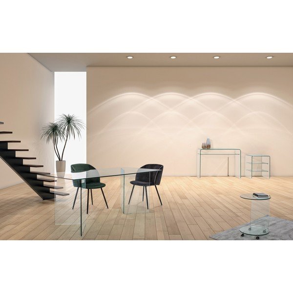 Sklenený odkladací stolík 40x50 cm Iride – Bizzotto-image-4