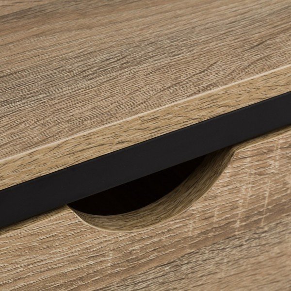 Čierna prírodná knižnica v dekore duba 60x180 cm Urban – Casa Selección-image-1