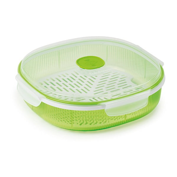 Zelená sada na naparovanie potravín v mikrovlnke Snips Dish Steamer, 2 l