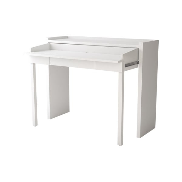 Pracovný stôl s bielou doskou 36x110 cm Mel – Woodman-image-2