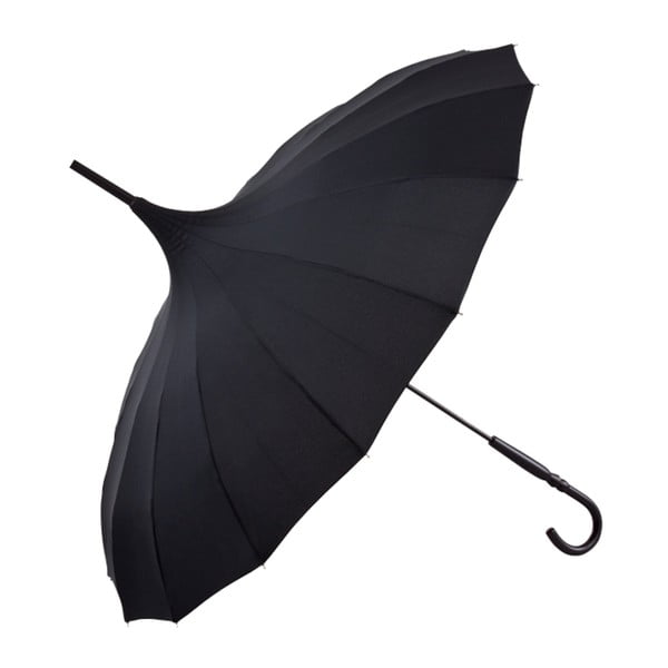 Čierny dáždnik s rúčkou Von Lilienfeld Pagoda Cécile