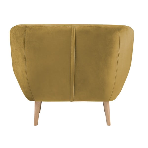 Horčicovožlté kreslo Mazzini Sofas Benito-image-1