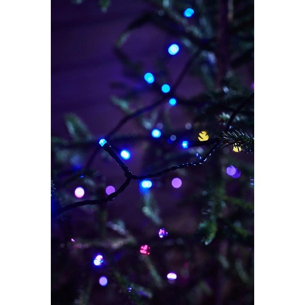 Zelená svietiaca LED reťaz Markslöjd Sken Black Multi, 80 svetielok, dĺžka 13 m-image-1